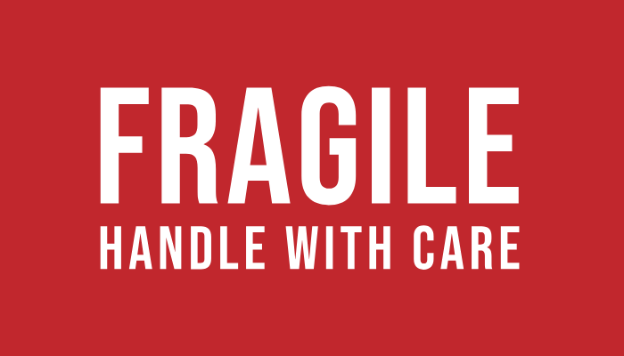 stiker fragile
