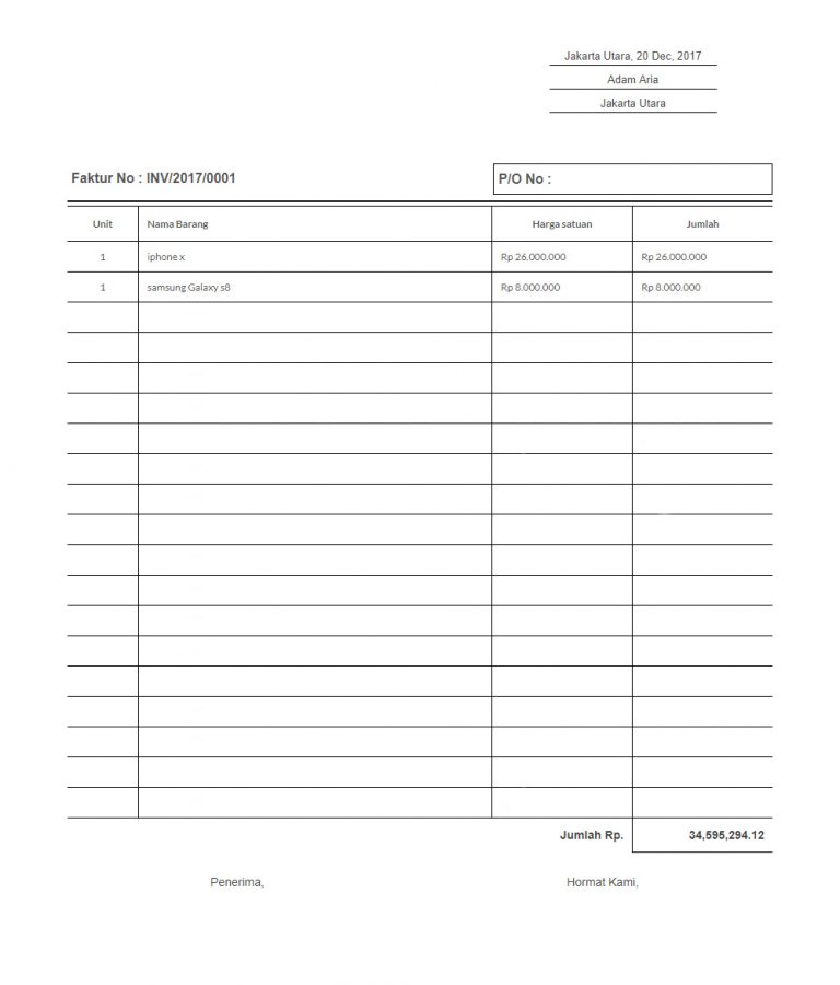 5 Contoh Template Invoice untuk Menagih Pembayaran dan Cara Membuatnya