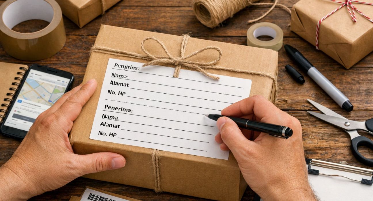 apa yang terjadi jika alamat penerima barang tidak ditulis lengkap