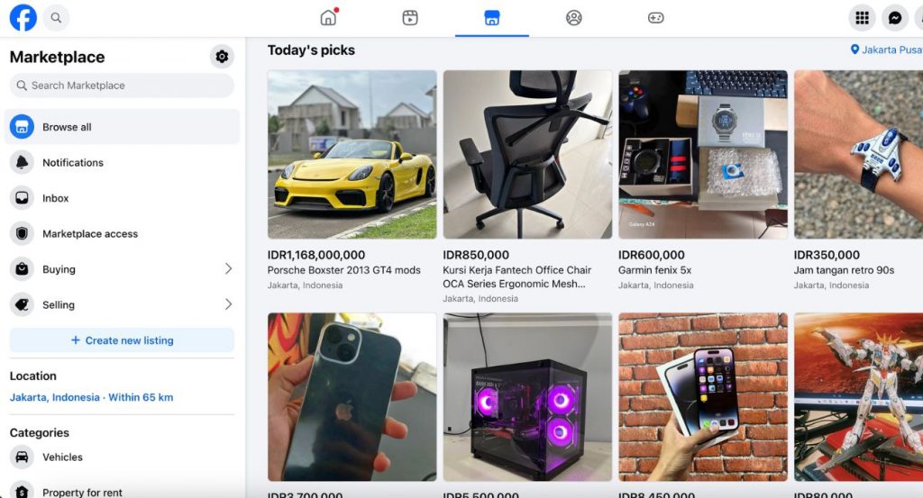 cara jualan di marketplace facebook gratis